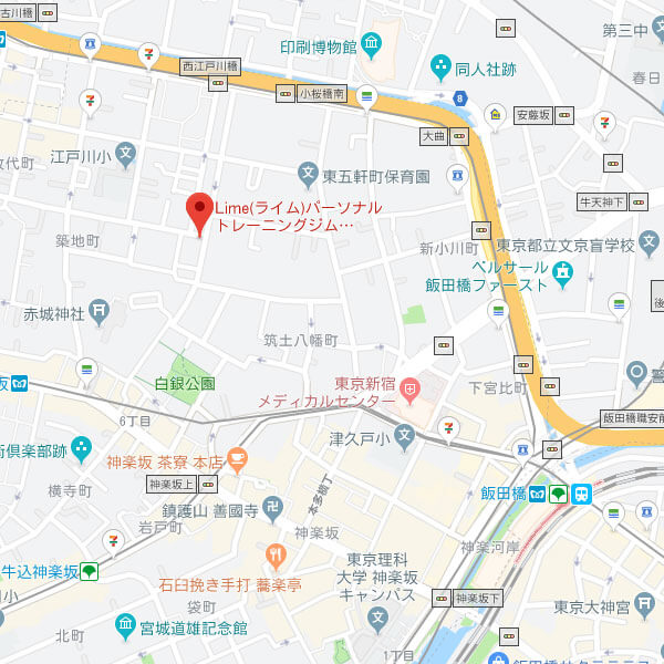 LIME神楽坂店の地図