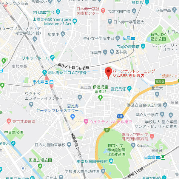 BBB恵比寿店の地図